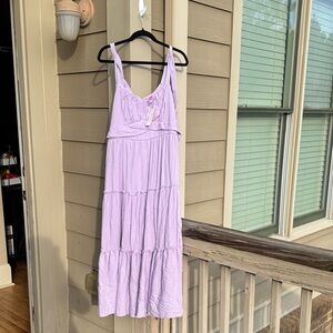 Francesca's Collections Lavender Tiered Maxi Dress